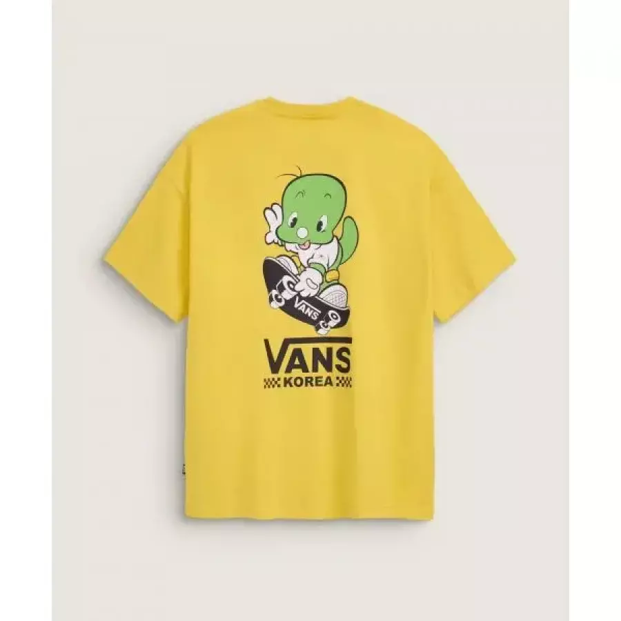 반스 둘리 코리아 크루 반소매 티셔츠 스페이스 엘로우 / VN0012PUFSH1_이미지