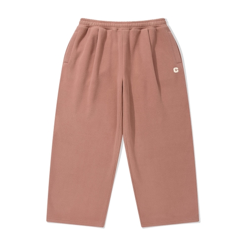 커버낫 남녀공용 트리플리스 원턱 세미와이드핏 팬츠 더스티 핑크 CO2404PT12DK_이미지