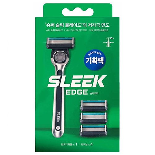 도루코 슬릭 엣지 + 면도날 (면도기1개+날3개)_이미지