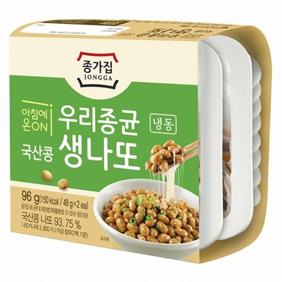 대상FNF 종가집 우리종균 국산콩 생나또 2개입 96g (4개)