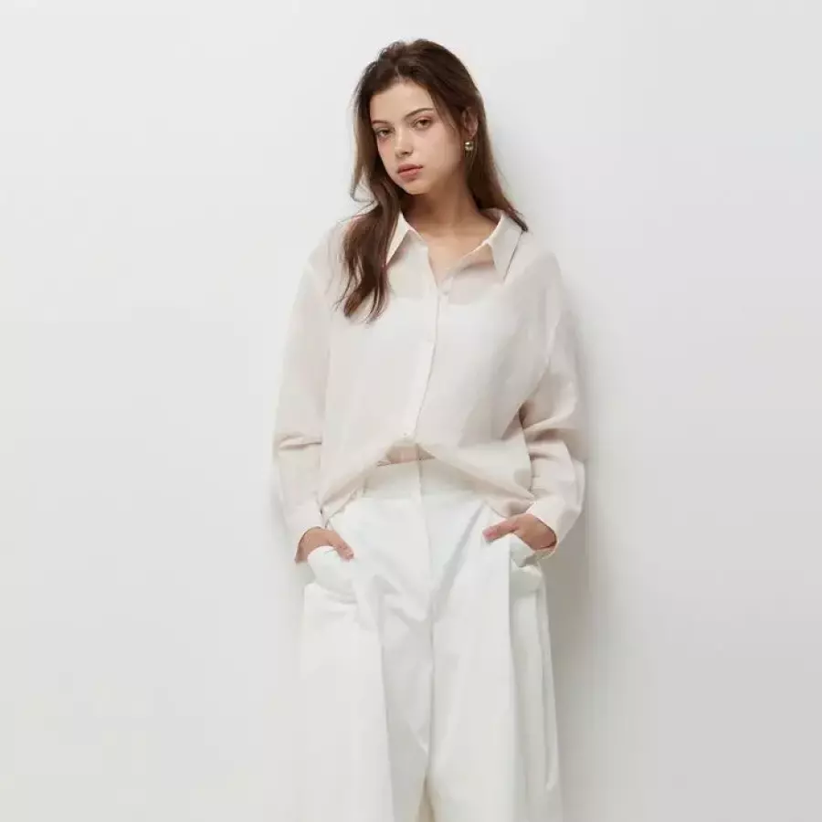 SISLEY 린넨 라이크 카라 셔츠 SAWS70641