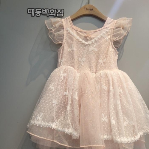  치크 CKGW25A80 리본 자카드 레이스 발레복