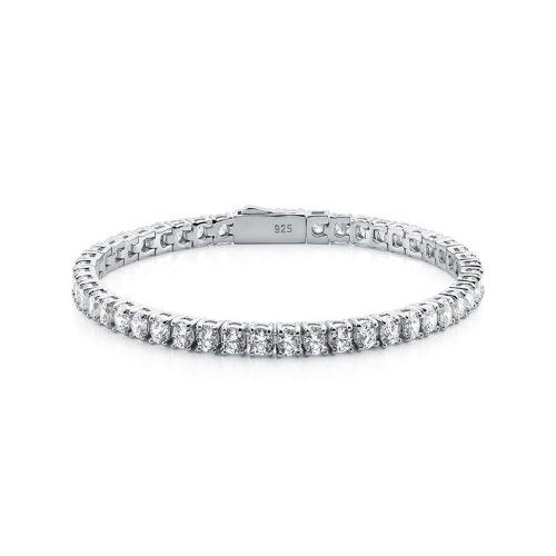 이랜드 로이드 3mm 화이트 큐빅 테니스 925 스터링 실버 팔찌 16cm S LLBS50316SWW