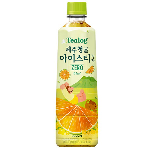 HK이노엔 티로그 제주청귤 아이스티 제로 녹차 500ml (20개)_이미지