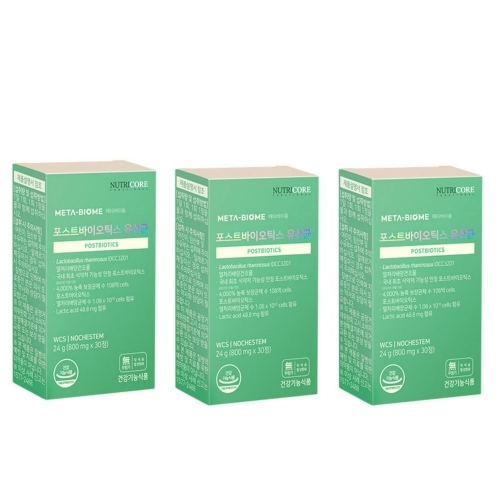 뉴트리코어 포스트바이오틱스 유산균 800mg 30정 (3개)_이미지