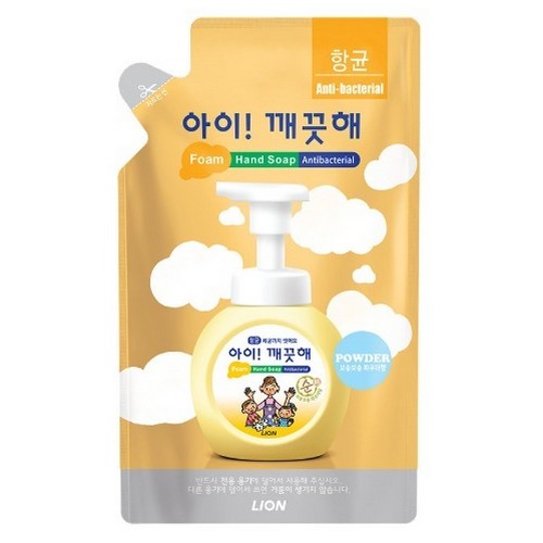 아이깨끗해 순 항균 폼 핸드 솝 리필 200ml (4개)_이미지