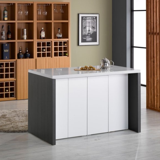 아이앤 로리스 ㄷ형 인조대리석 높은 홈바 식탁 1400 (의자별도)