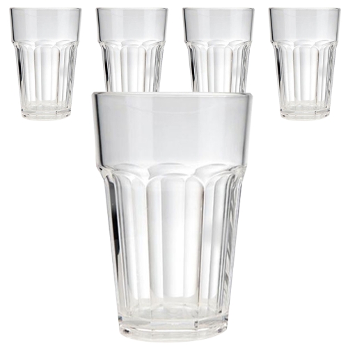 8각컵 420ml 14oz 투명 5개입