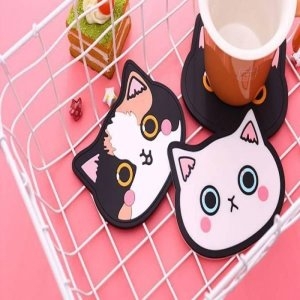  가온누리코리아 고양이 컵받침 1P