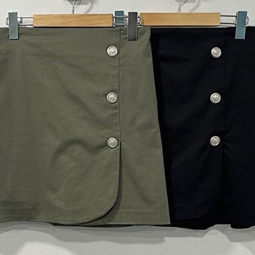 셀러허브 버튼 랩 트임 치마바지 306P611S 빅사이즈 여성_이미지