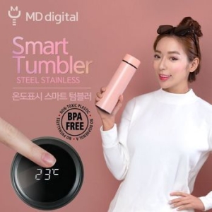 엠디디지탈 온도표시 스텐 스마트 텀블러 500ml (1개)_이미지