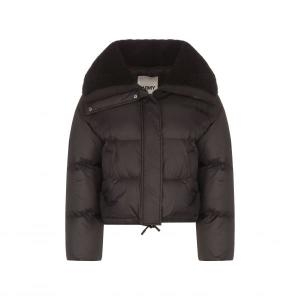 이브살로몬 아미YVES SALOMON ARMY DOWN JACKET COTTONMERINOS LAMB BLACK NEAYM6PD103..