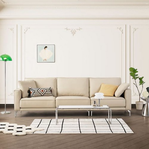 리바트 세계가구 그래비티 천연가죽 소파 4인용_이미지