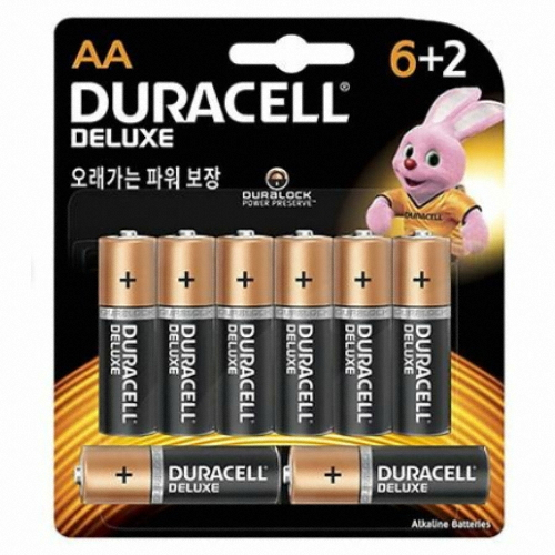 듀라셀 디럭스 알카라인 AA (8개)_이미지