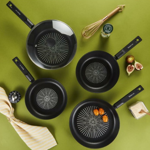 키친아트 까사핏 IH 프라이팬 4종 (팬24,28+궁중28+유리뚜껑28)