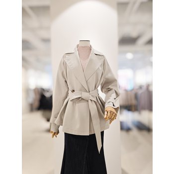 코튼 더블 숏 트렌치 코트 CS3B0TC411