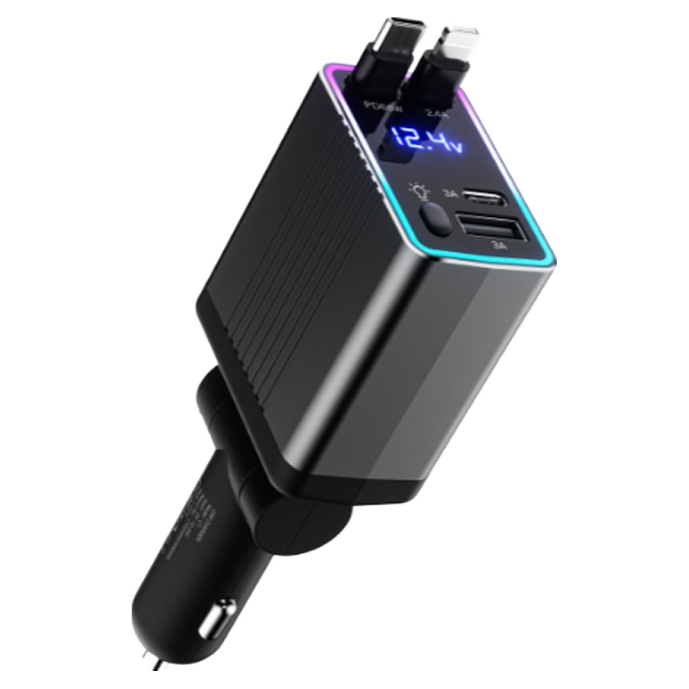 오토크루  LED 쿼드로 120W 시거잭 차량용 충전기 AC-DT100