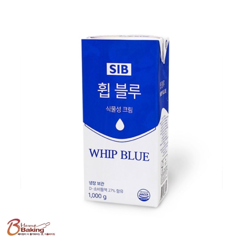 휩블루식물성휘핑크림1kg 번지휘핑크림대체 아이스박스 별도구매제품 1개 1kg