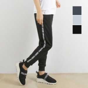 오노마 ONM 편한 여성하의 포인트 바지 조거 영문 옆라인 허리밴 12078782_이미지
