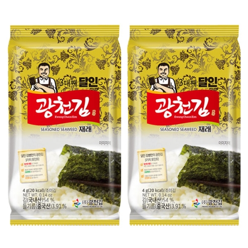 광천<b>김</b> 달인 재래 <b>도시락</b><b>김</b> 4g 40개