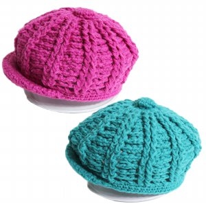 도매야 뜨개 챙 베레모/털모자/비니/귀달이/니트_이미지