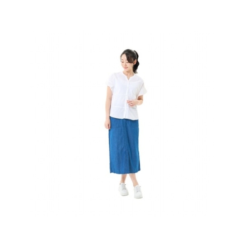 올리비아하슬러 밴딩 데님 트임 스커트_OHDMSK105_이미지