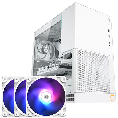GEO메트릭퓨처 Model4 킹 아서 + Silence GI 120 ARGB (화이트 패키지)_이미지