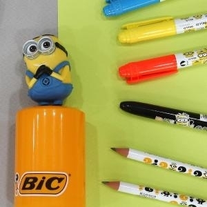 BIC 미니언즈 밥 일반 원통형 필기구 문구세트