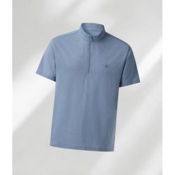 코오롱스포츠 베이직 반팔 집업 티셔츠 JWTCM25251GBU_이미지