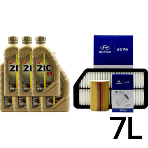 SK엔무브 지크 X9 FS 5W30 7L + 순정필터 팰리세이드 가솔린