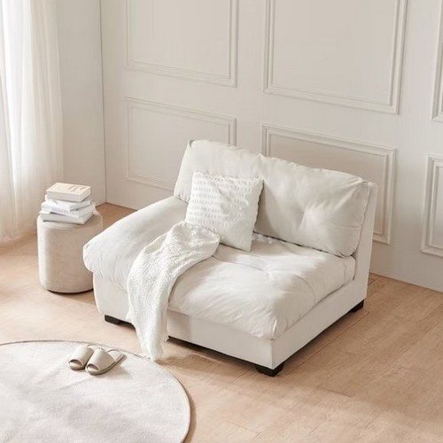 동서가구 구스 구름 모듈 코너형 패브릭 소파 1.5인용 (스툴별도)