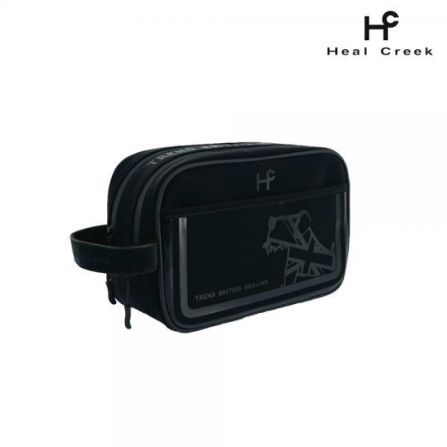 힐크릭 Heal Creek 투지퍼 골프 파우치백 블랙 HCPO O06 TA2253618
