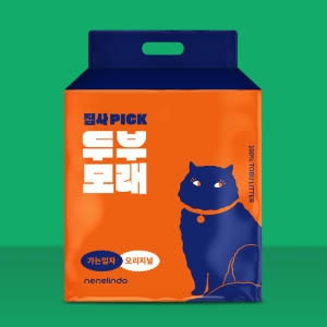 네네린도 집사픽 두부모래 가는입자 라벤더 2.5kg[6개]