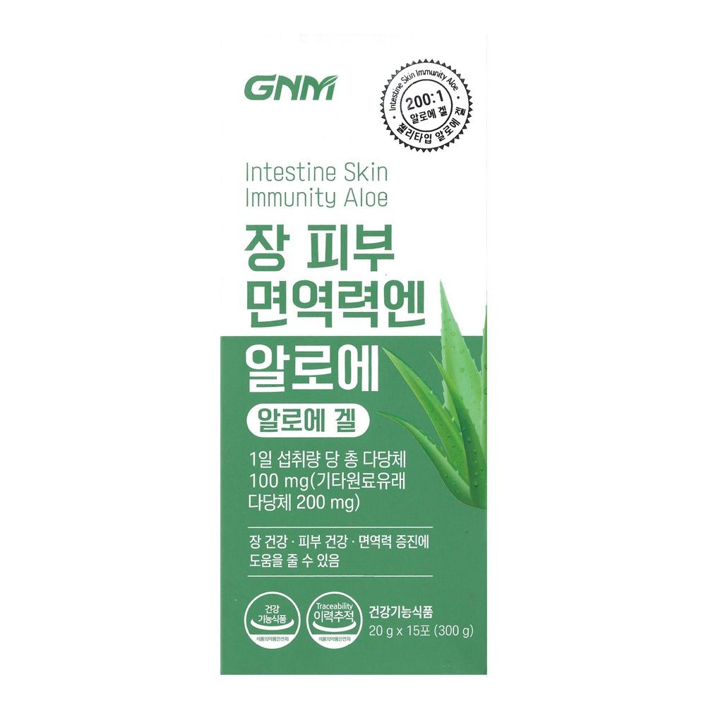GNM자연의품격 장 피부 면역력엔 알로에 알로에겔 20g 15포 (3개)_이미지
