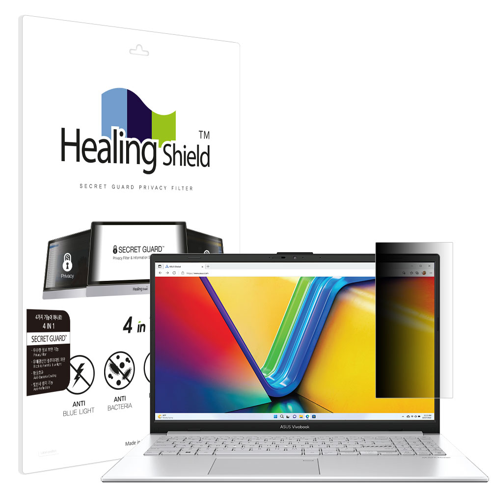폰트리 힐링쉴드 ASUS 비보북 고 15 E1504G SNS 메신저 사이드 프라이버시 보안필름_이미지