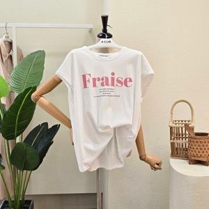 포커스 프레이즈 캡소매 라운드 티셔츠 FM5D7TS00991_이미지