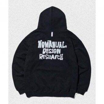 노매뉴얼 NOMANUAL DOODLE LOGO HOODIE BLACK NM03HD08M1BK 1336526