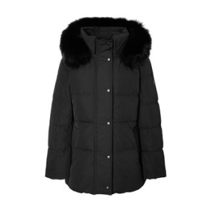 헤지스레이디스 여성 폭스퍼 하프 헤비 구스 다운 HSJU5DC01 (BK, 블랙)_이미지