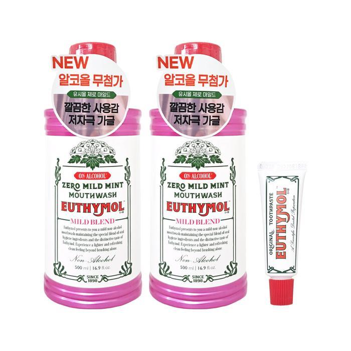 무알콜 제로마일드 500ml x 2개 + 치약 20g x 1개