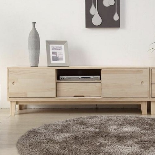 인우드 페토디 비디오형 원목 거실장 1500