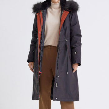 샐리 지퍼 투웨이 퍼 안감 배색 패딩_V2D-VPD022_이미지