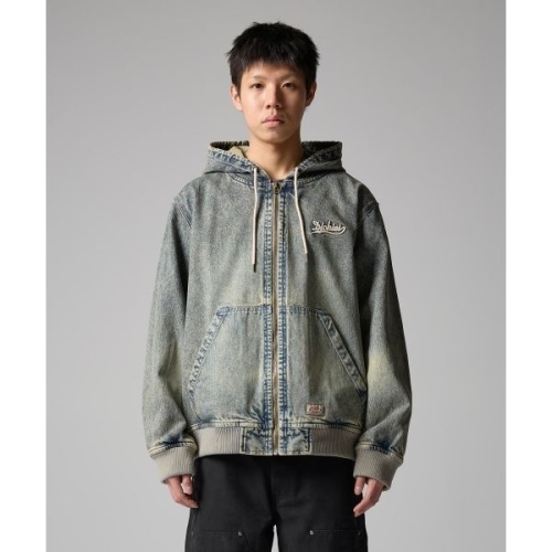 디키즈 lt판gt 웨이브 로고 데님 후드 집업 Tinted Denim DK0A87TYL27 120931