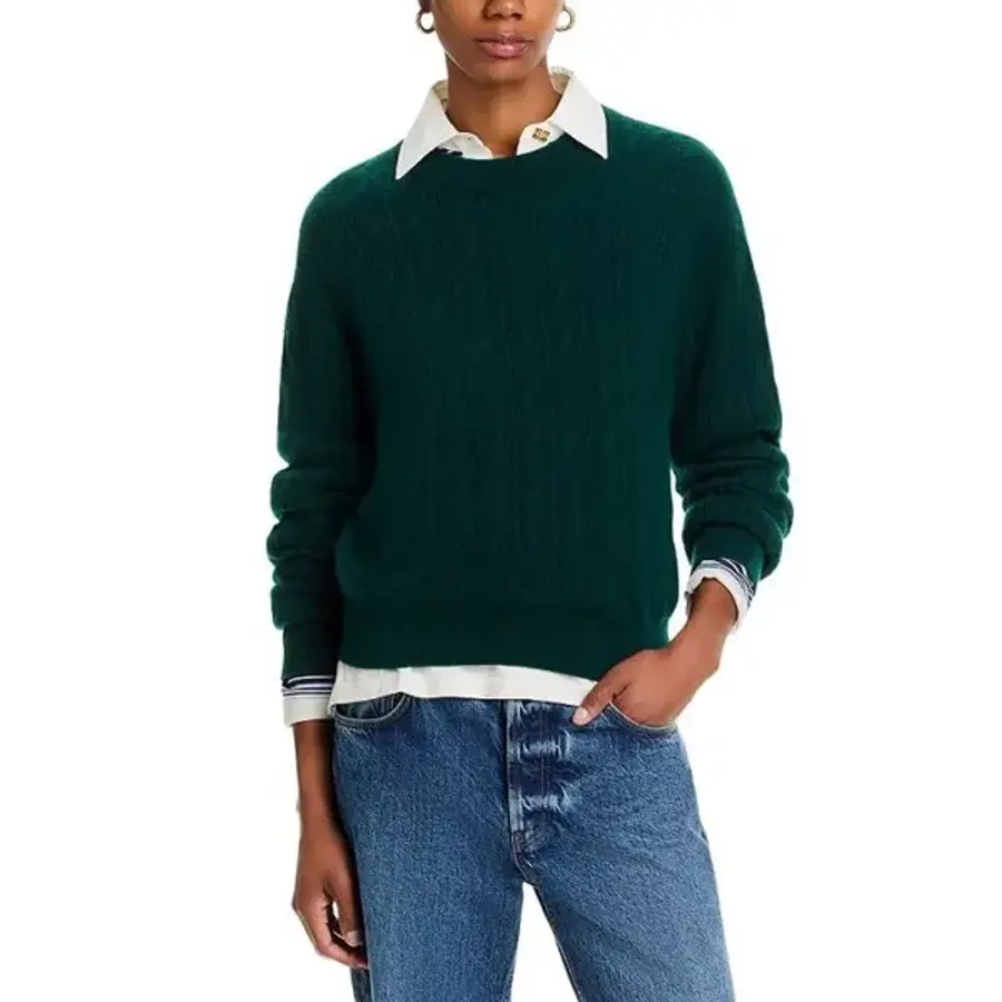 주영이앤씨 Guest in Resid e 캐시미어 Cable Collegiate 라운드 스웨터 352145_이미지