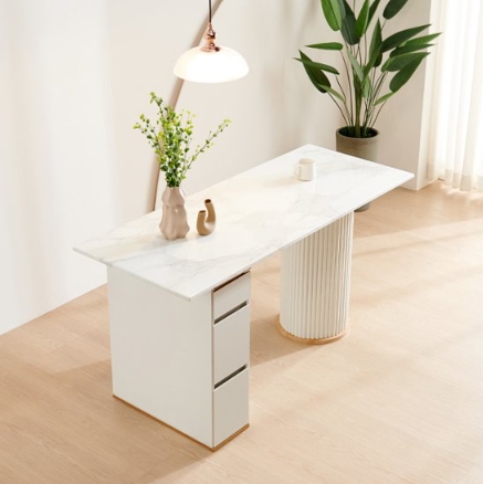 동화속나무 로마 원형 사각 대리석 식탁 1200 (의자별도)_이미지