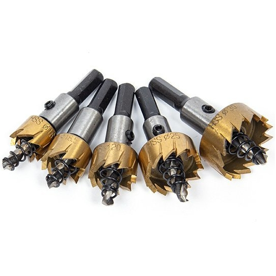 티타늄 고속도강 홀쏘 세트 (5pcs)