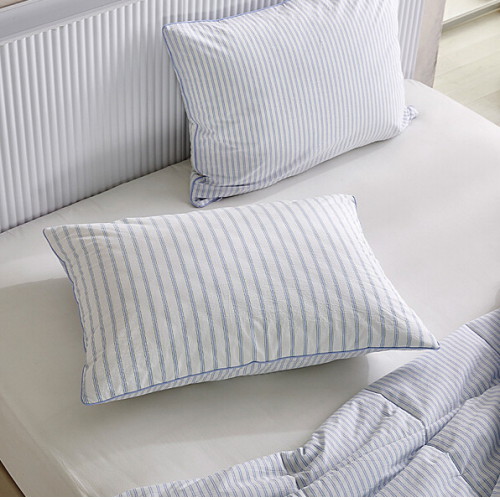  모던하우스 퓨어코튼 라이트 고밀도 60수 베개커버 블루스트라이프 [70x50cm]