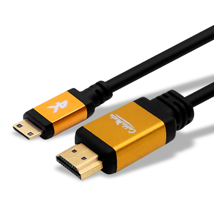 CABLEMATE HDMI to Mini HDMI 2.0v 골드메탈 케이블 (1.5m)_이미지