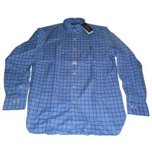 랄프로렌 폴로 남성 블루 체크 버튼 업 셔츠 사이즈 16 34/35 2461031