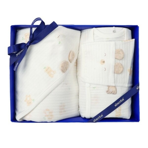 압소바 새싹곰오가닉 속싸개 배냇저고리 2종세트 A1A1A10909_이미지