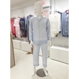 트라이엄프 블루 프리미엄80수 실켓면 보더 남성 잠옷셋트 ,TAMPJ111 BU